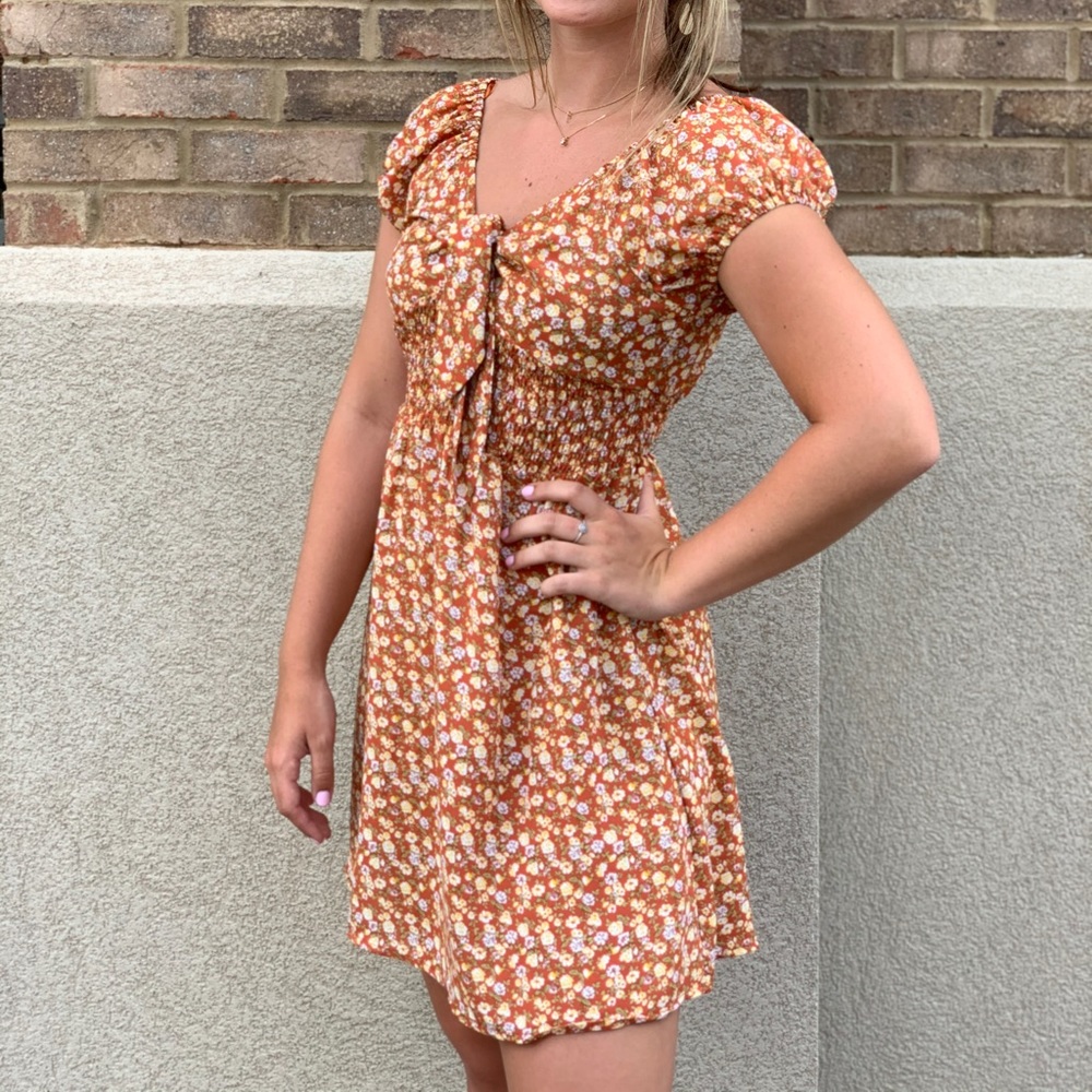 Adorable flower printed Summer dress